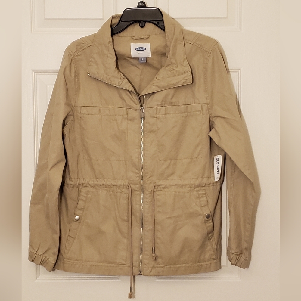 Old Navy Khaki Utility Field Jacket, 100% Cotton | Women's L